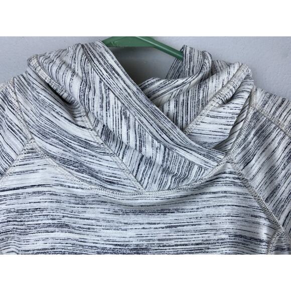 Lululemon Think Fast Hoodie Pullover 4 Space Dye Blk White Multi Silverspoon - Picture 3 of 9